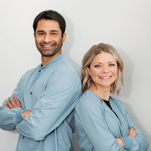 Divy Soni and Veronica Mitko Smiling Warmly